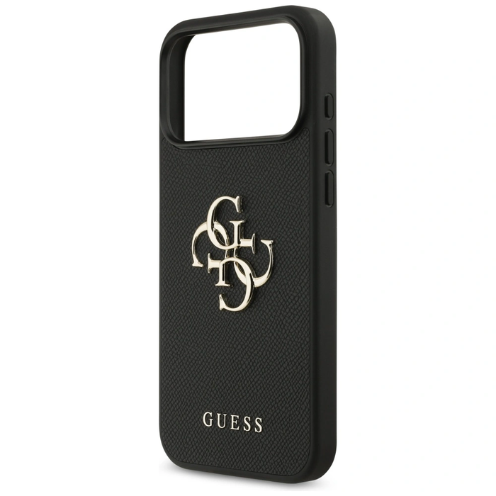 Guess Grained Big 4G & Classic Logo Apple iPhone 17 Pro Max black