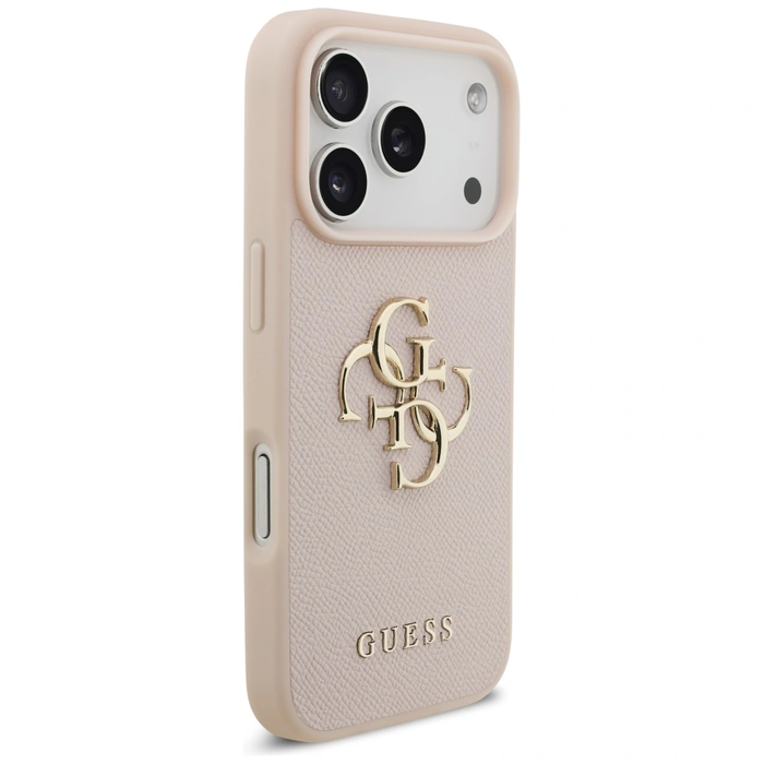 Guess Grained Big 4G & Classic Logo Apple iPhone 17 Pro pink