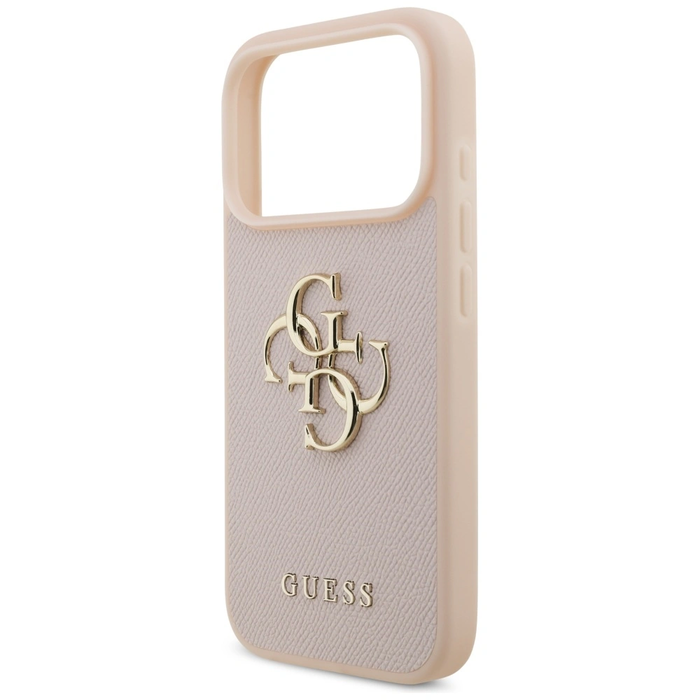 Guess Grained Big 4G & Classic Logo Apple iPhone 17 Pro pink
