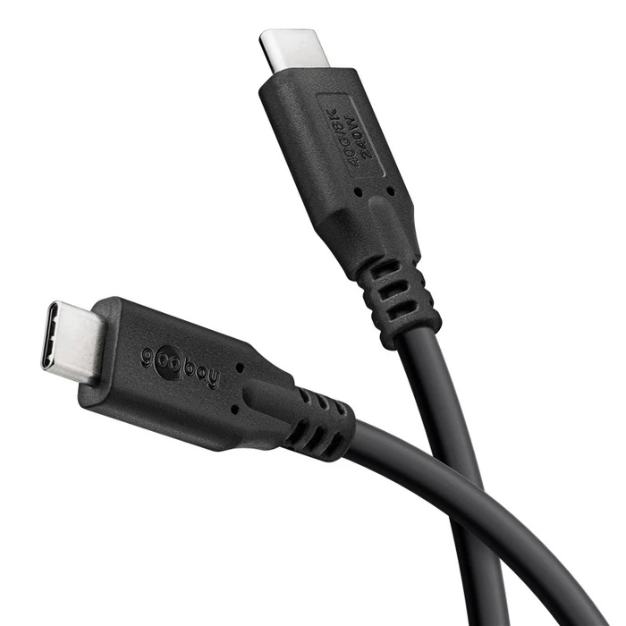 Καλώδιο USB-C Goobay 74185, USB4, 240W, 40Gbps, 8K/60Hz, 1.8m, Μαύρο