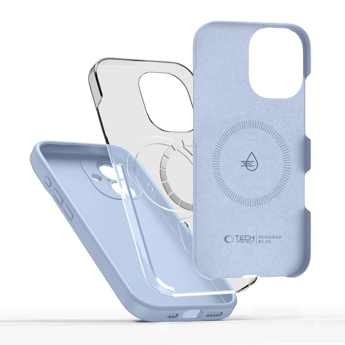Tech-Protect Silicone MagSafe Apple iPhone 17 Mist Blue