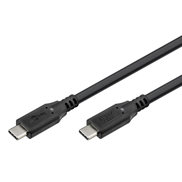 Καλώδιο USB-C Goobay 74197, Usb4, 100W, 20Gbps, 4K/60Hz, 2M, Μαύρο