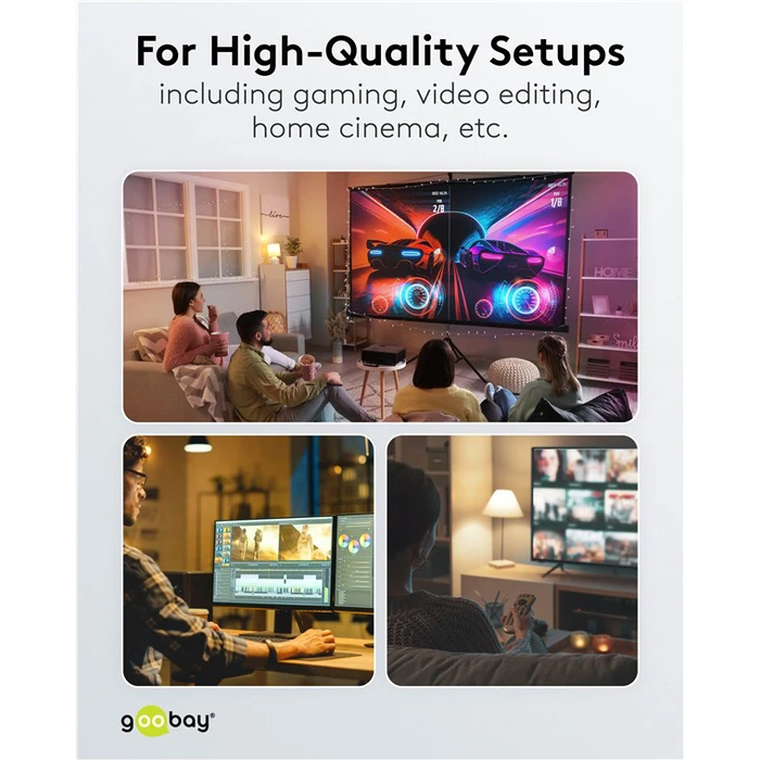 Καλώδιο USB-C Goobay 74210, USB4, 240W, 40Gbps, 8K/60Hz, 0.50m, γκρι