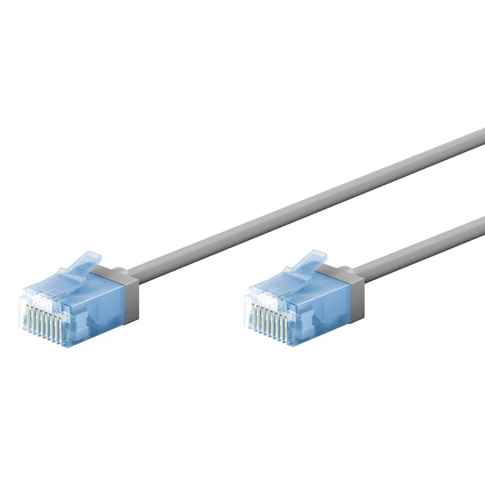Καλώδιο Δικτύου Goobay 74224, Cat 6A U/Utp, Slim, Copper, 10Gbps, 3M, Γκρι