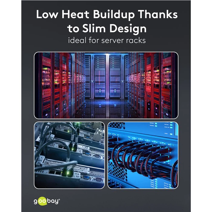 Καλώδιο Δικτύου Goobay 74285, Cat 6A U/Utp, Slim, Copper, 500Mhz, 0.5M, Λευκό