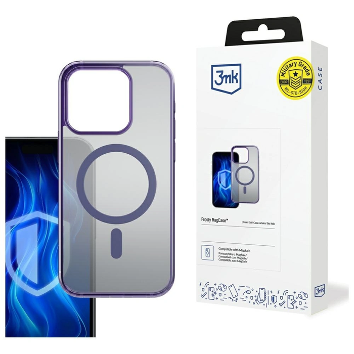 3MK Frosty MagCase Apple iPhone 13 Pro purple