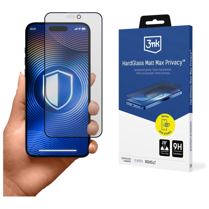3MK HardGlass Matt Max Apple iPhone 16 Pro / 17