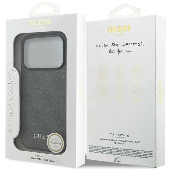 Guess 4G Charms Collection MagSafe Apple iPhone 17 Pro black