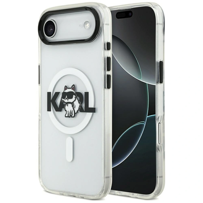 Karl Lagerfeld IML Choupette Sketch Logo MagSafe Apple iPhone Air clear