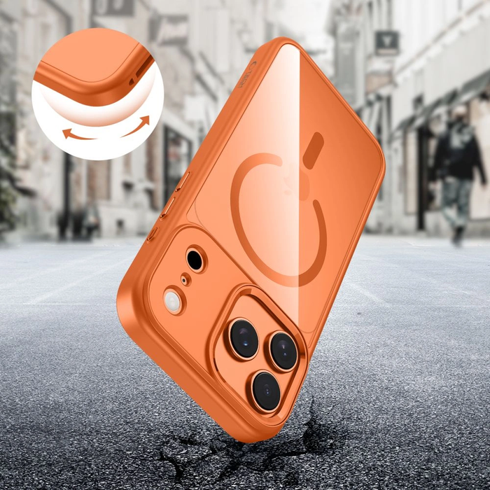 Tech-Protect MagMat MagSafe Apple iPhone 17 Pro Cosmic Orange/clear