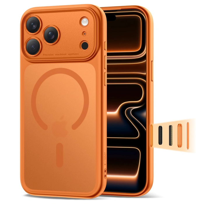 Tech-Protect Magpeak MagSafe CC Apple iPhone 17 Pro Matte Cosmic Orange