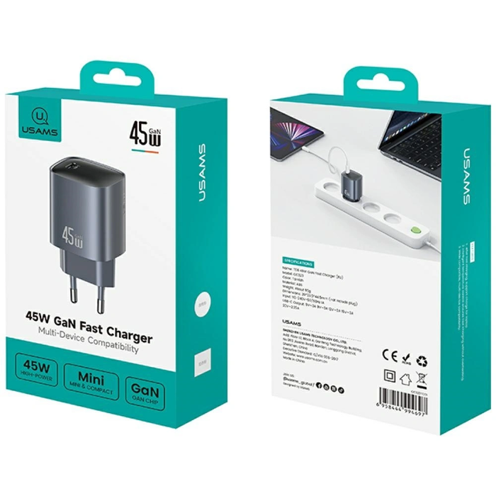 USAMS T66 USB-C 45W GaN Fast Charger tarnish