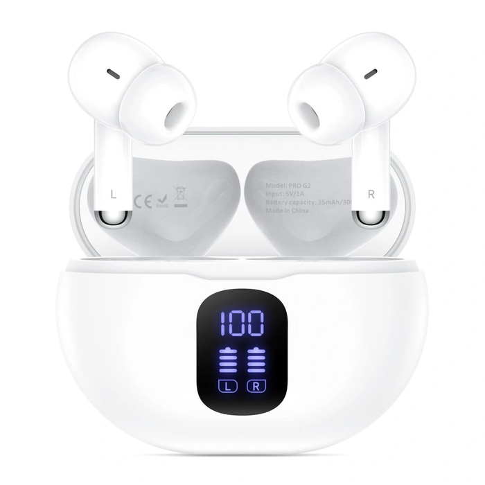 Tech-Protect UltraBoost TWS Earphone Pro G2 White Wireless In-Ear Headphones