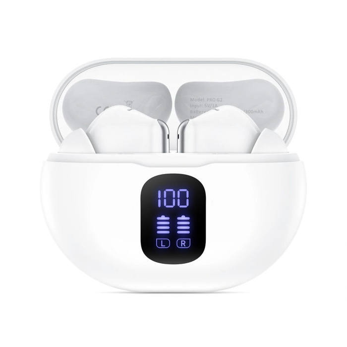 Tech-Protect UltraBoost TWS Earphone Pro G2 White Wireless In-Ear Headphones