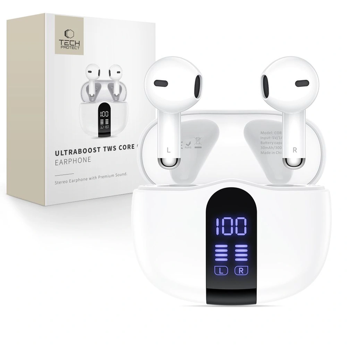 Tech-Protect Ultraboost TWS Earphone Core G2 White