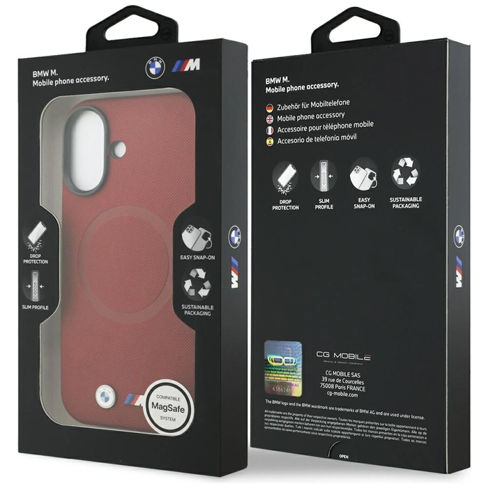 BMW M FW Metal Logo MagSafe Apple iPhone 17 red