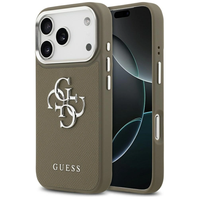 Guess Grained Big 4G Classic Logo Apple iPhone 17 Pro brown