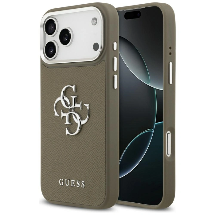 Guess Grained Big 4G Classic Logo Apple iPhone 17 Pro Max brown