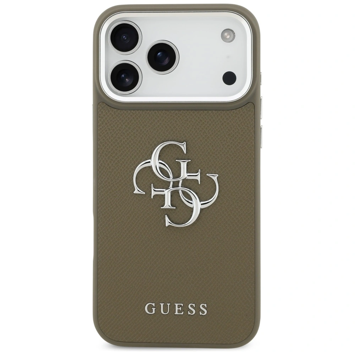 Guess Grained Big 4G Classic Logo Apple iPhone 17 Pro Max brown