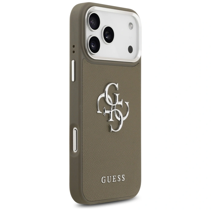 Guess Grained Big 4G Classic Logo Apple iPhone 17 Pro Max brown