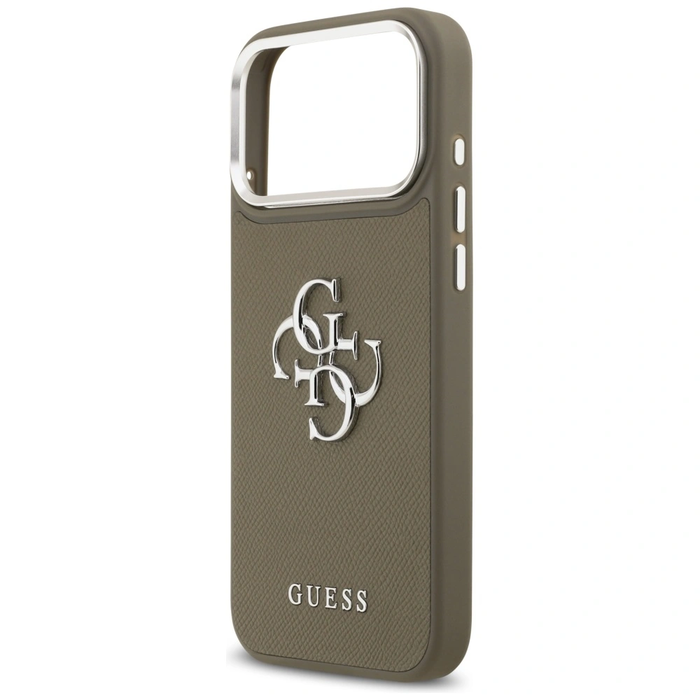 Guess Grained Big 4G Classic Logo Apple iPhone 17 Pro Max brown