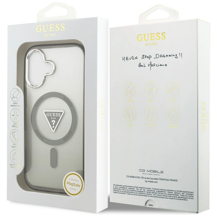 Guess IML Gradient Triangle Logo MagSafe Apple iPhone 17 khaki