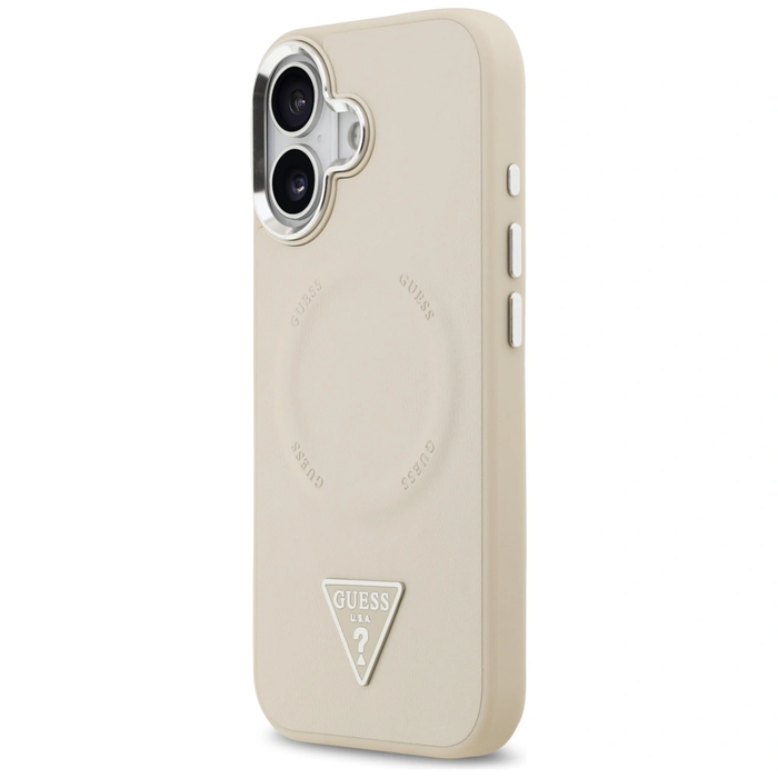 Guess Triangle Logo MagSafe Apple iPhone 17 beige