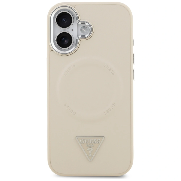 Guess Triangle Logo MagSafe Apple iPhone 17 beige