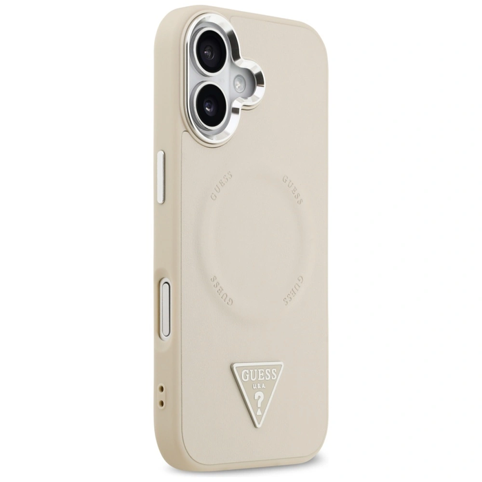 Guess Triangle Logo MagSafe Apple iPhone 17 beige