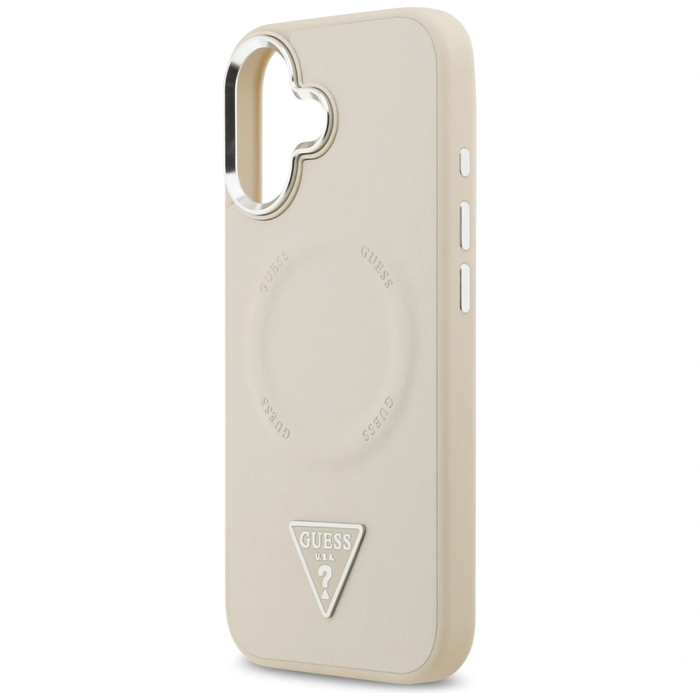 Guess Triangle Logo MagSafe Apple iPhone 17 beige