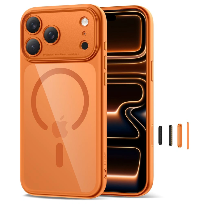 Tech-Protect Magpeak MagSafe CC Apple iPhone 17 Pro Max Cosmic Orange/clear