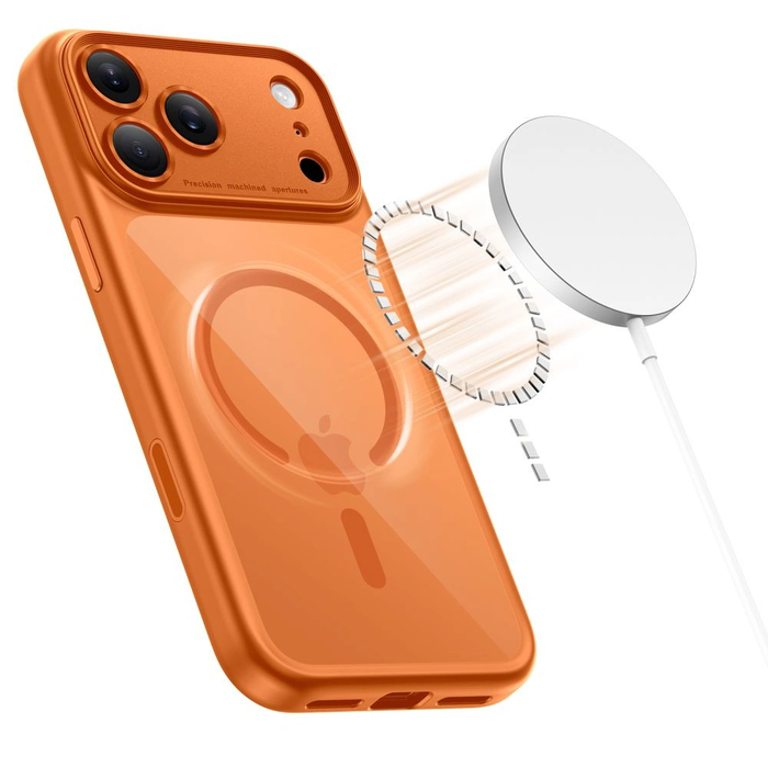 Tech-Protect Magpeak MagSafe CC Apple iPhone 17 Pro Max Cosmic Orange/clear