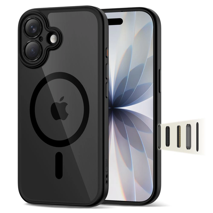 Tech-Protect Magpeak MagSafe CC Apple iPhone 17 Black/clear