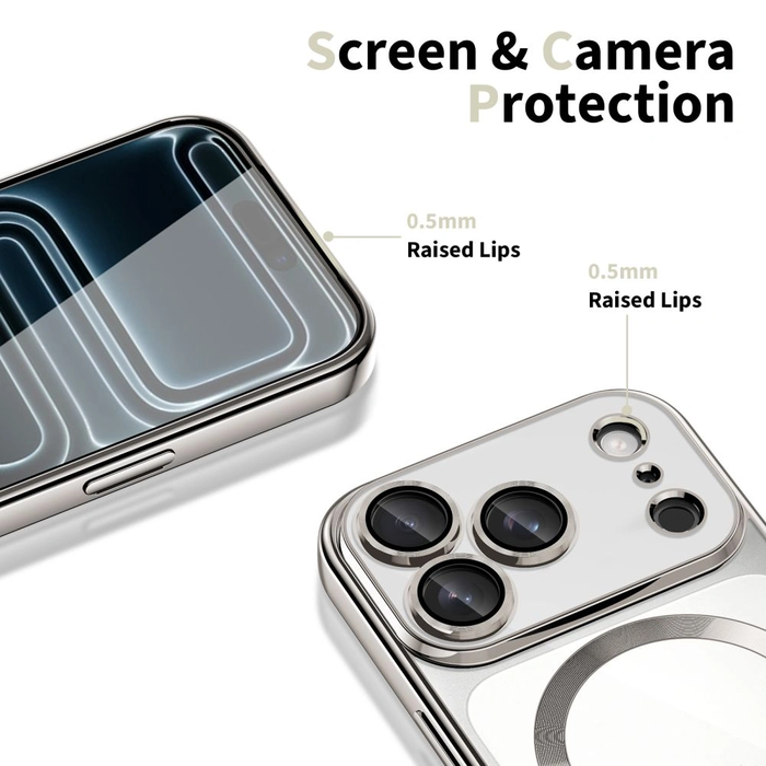Tech-protect Magflex Magsafe Iphone 17 Pro Shiny Silver