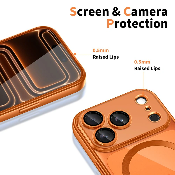 Tech-protect Magflex Magsafe Iphone 17 Pro Max Shiny Cosmic Orange