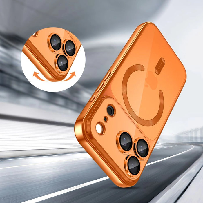 Tech-protect Magflex Magsafe Iphone 17 Pro Max Shiny Cosmic Orange