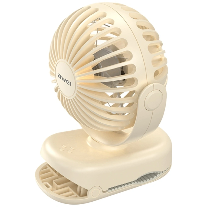 Mini Desk fan AWEI F45 with Clip 1200mAh White