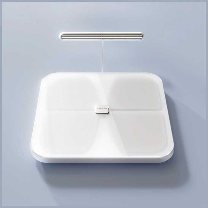 AWEI SS1 Multifunctional Bluetooth 5.0 Body Scale, 500mAh, White