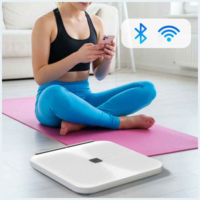 AWEI SS1 Multifunctional Bluetooth 5.0 Body Scale, 500mAh, White