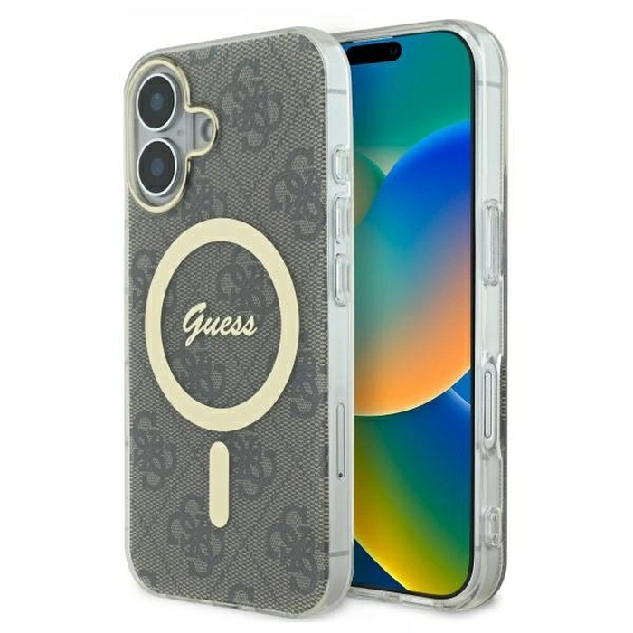 Guess Apple iPhone 16 Plus hardcase IML 4G MagSafe brown