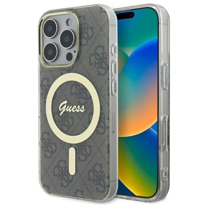 Guess Apple iPhone 16 Pro Max hardcase IML 4G MagSafe brown