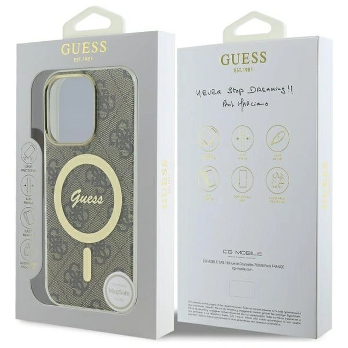 Guess Apple iPhone 16 Pro Max hardcase IML 4G MagSafe brown
