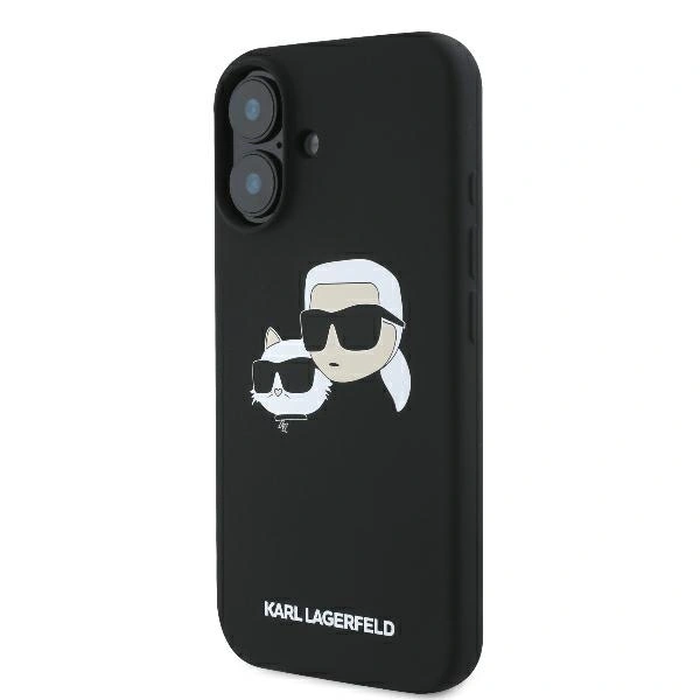 Karl Lagerfeld Apple iPhone 16 hardcase Silicone Double Heads Print MagSafe black
