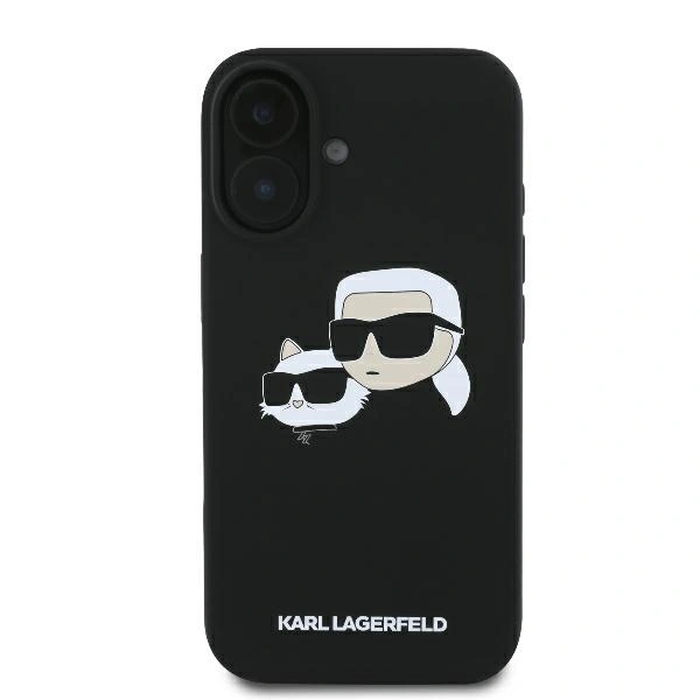 Karl Lagerfeld Apple iPhone 16 hardcase Silicone Double Heads Print MagSafe black
