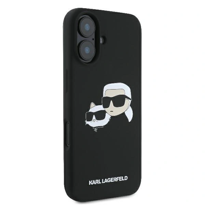 Karl Lagerfeld Apple iPhone 16 hardcase Silicone Double Heads Print MagSafe black