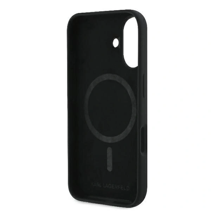 Karl Lagerfeld Apple iPhone 16 hardcase Silicone Double Heads Print MagSafe black