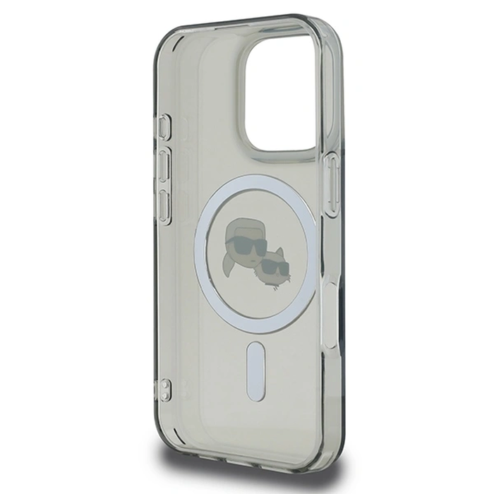 Karl Lagerfeld Apple iPhone 16 Pro Max hardcase IML Metal Karl&Choupette Head MagSafe black