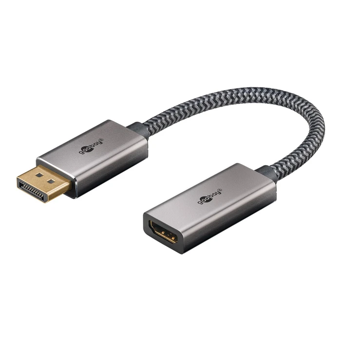 Αντάπτορας Displayport Goobay σε HDMI 75271, 4K/60Hz, 0.2M, Γκρι
