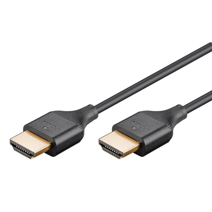 Καλώδιο HDMI Goobay 75298 με Ethernet, Slim, 8K/60Hz, 48 Gbps, 1M, Μαύρο
