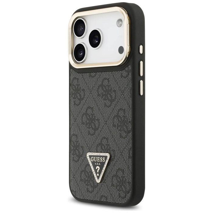 Guess 4G PU Triangle Logo & Stand Camera MagSafe Apple iPhone 17 Pro black